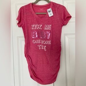 NEW MOTHERHOOD MATERNITY TUNIC TEE XS PINK